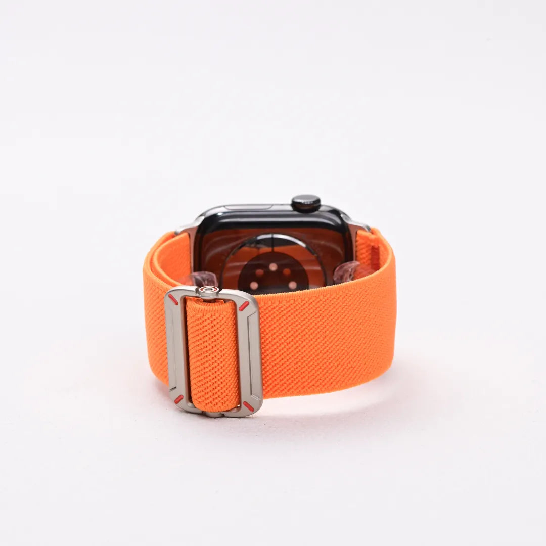 Fine-Woven Utility Watch Band for Apple Watch SE, Series 6–10 and Ultra, Vibrant Orange