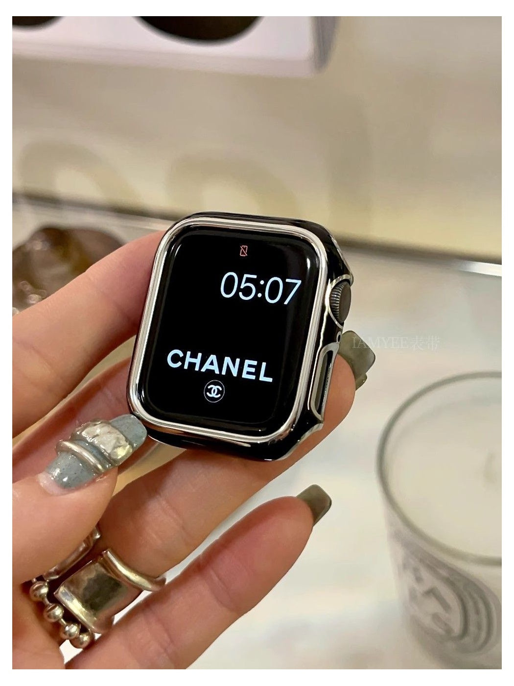 Contrast-Color Electroplated Hard Protective Case for Apple Watch Series 10/9/8/7, main view 2