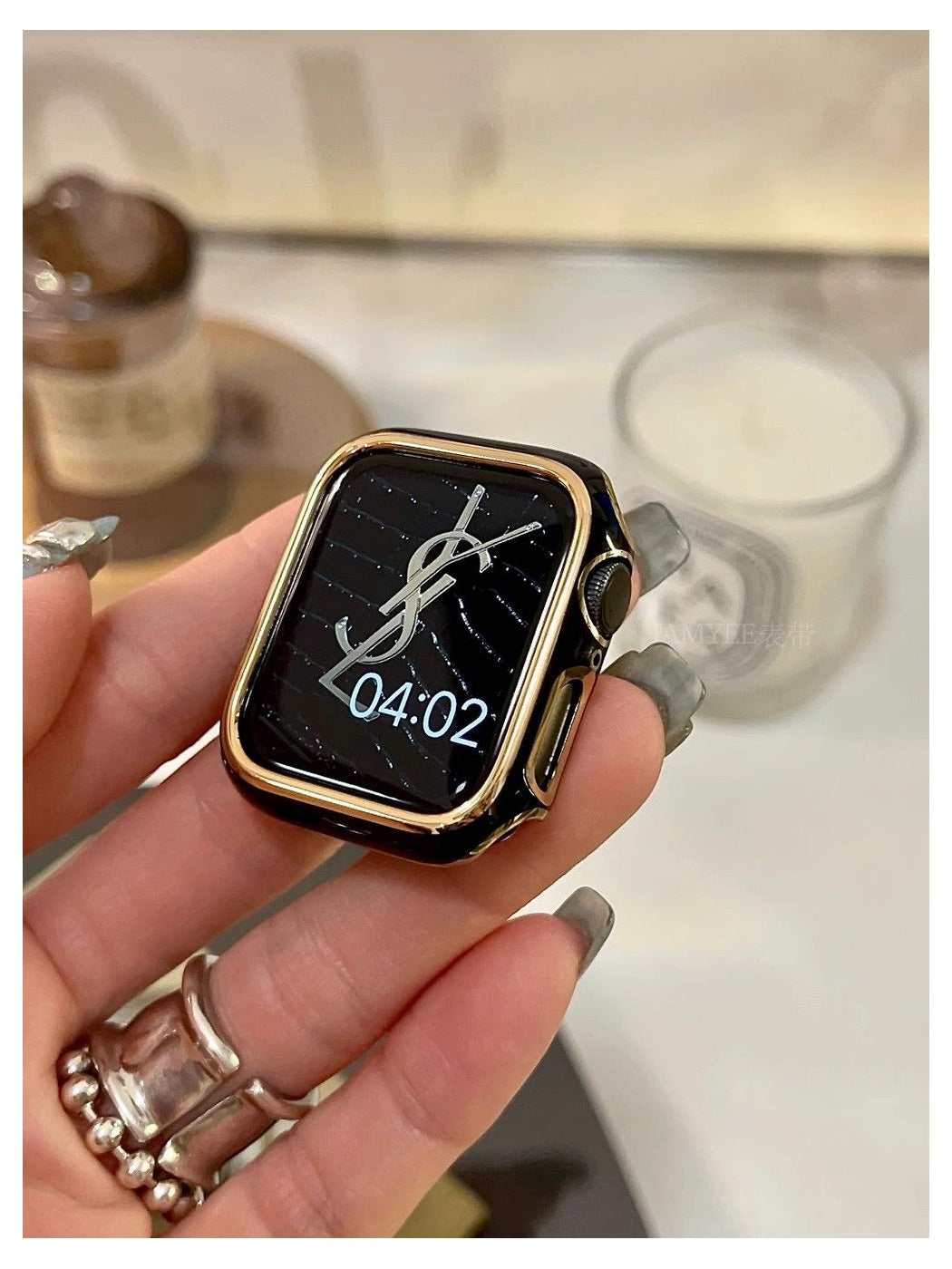Contrast-Color Electroplated Hard Protective Case for Apple Watch Series 10/9/8/7, main view 3