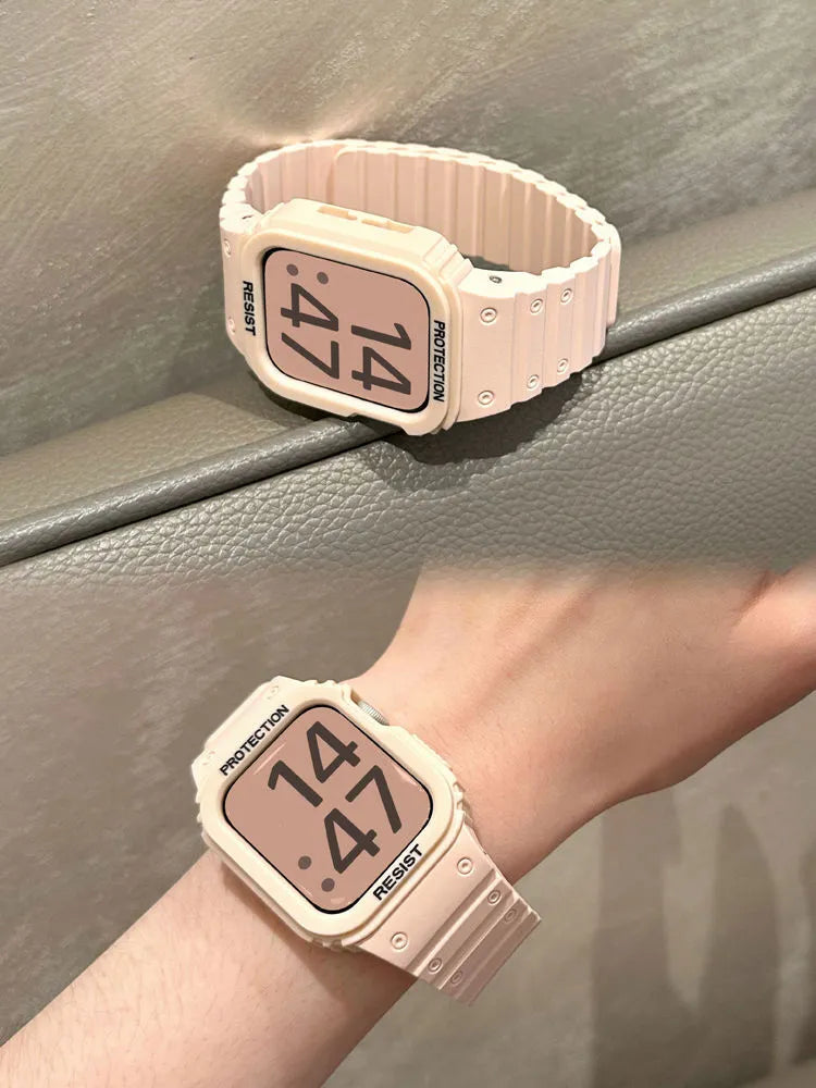 Unisex Integrated Magnetic Band for Apple Watch Series 10/9/8/7/6/5/4 and SE