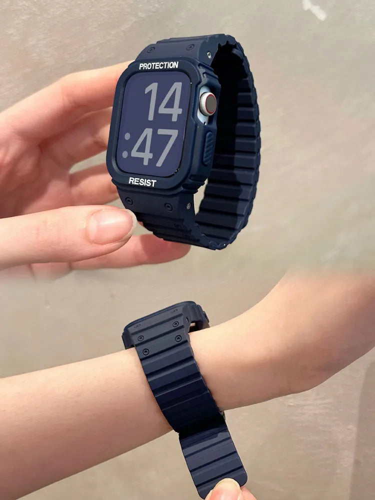 Unisex Integrated Magnetic Band for Apple Watch Series 10/9/8/7/6/5/4 and SE