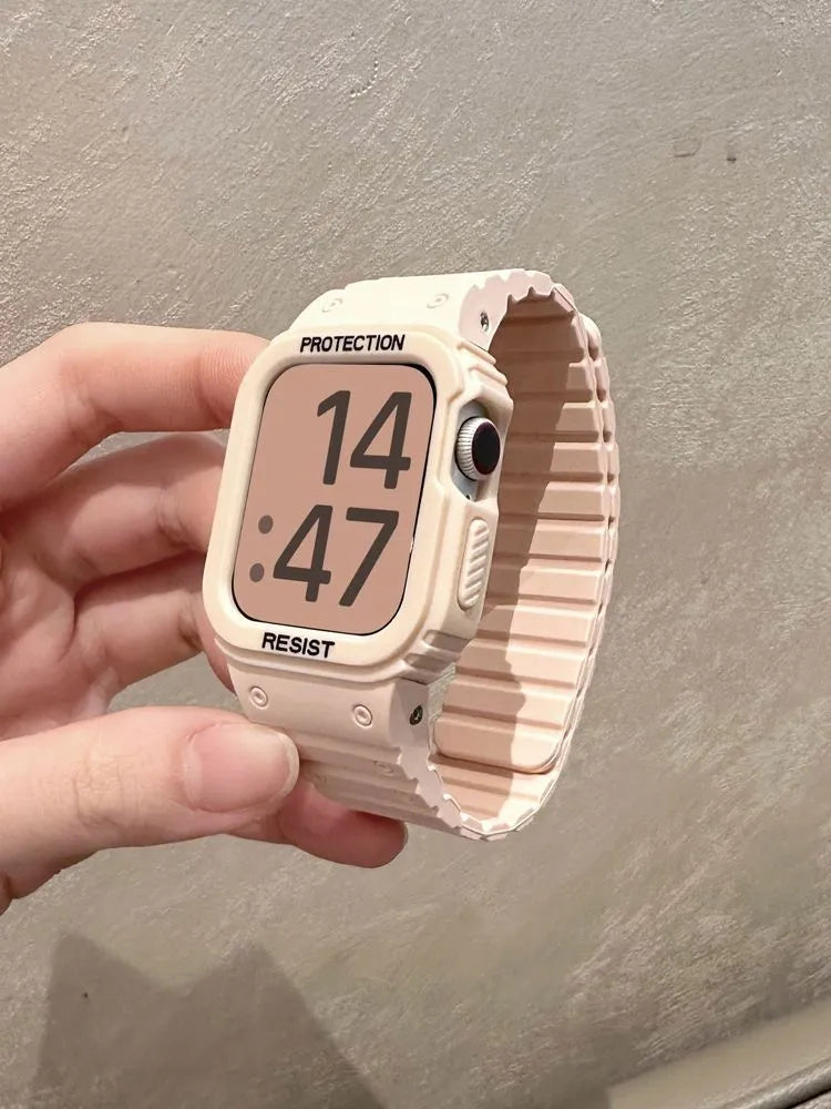 Unisex Integrated Magnetic Band for Apple Watch Series 10/9/8/7/6/5/4 and SE