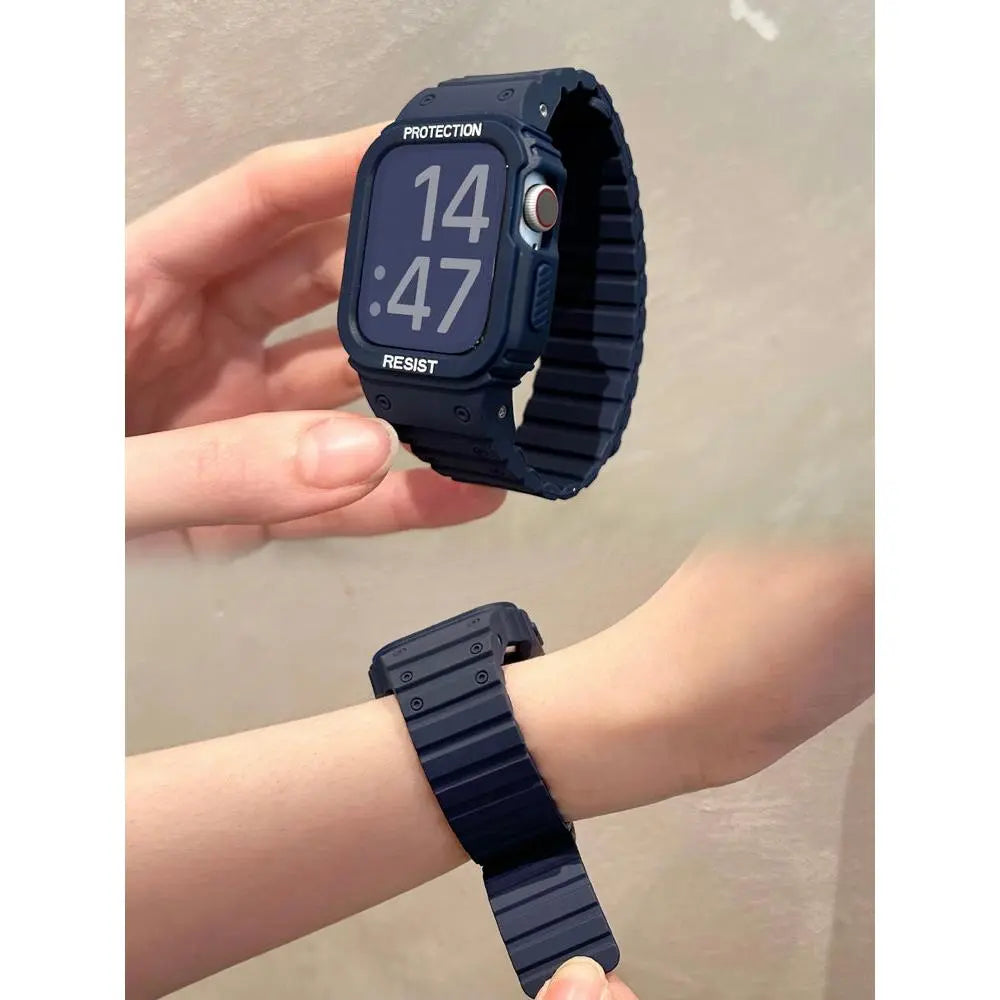 Unisex Integrated Magnetic Band for Apple Watch Series 10/9/8/7/6/5/4 and SE