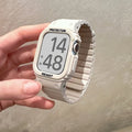 Unisex Integrated Magnetic Band for Apple Watch Series 10/9/8/7/6/5/4 and SE - Starlight (Beige Gray)