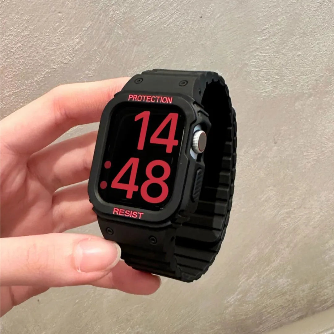 Unisex Integrated Magnetic Band for Apple Watch Series 10/9/8/7/6/5/4 and SE - Black
