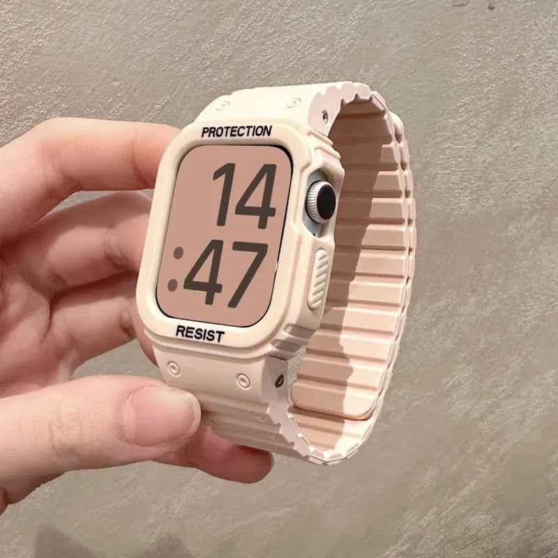 Unisex Integrated Magnetic Band for Apple Watch Series 10/9/8/7/6/5/4 and SE - Pink