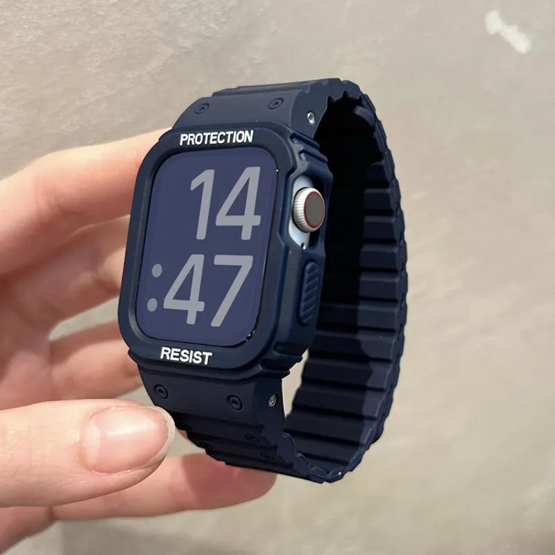 Unisex Integrated Magnetic Band for Apple Watch Series 10/9/8/7/6/5/4 and SE - Blue