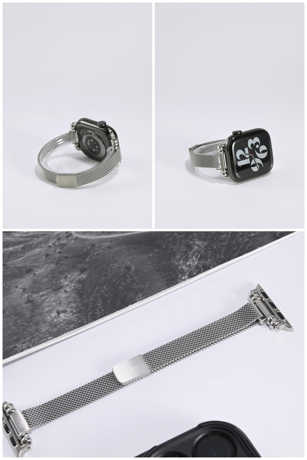 Sparkling Bead-Ring Milanese iWatch Band for Apple Watch SE and Series 6/7/8/9/10, detail view 4