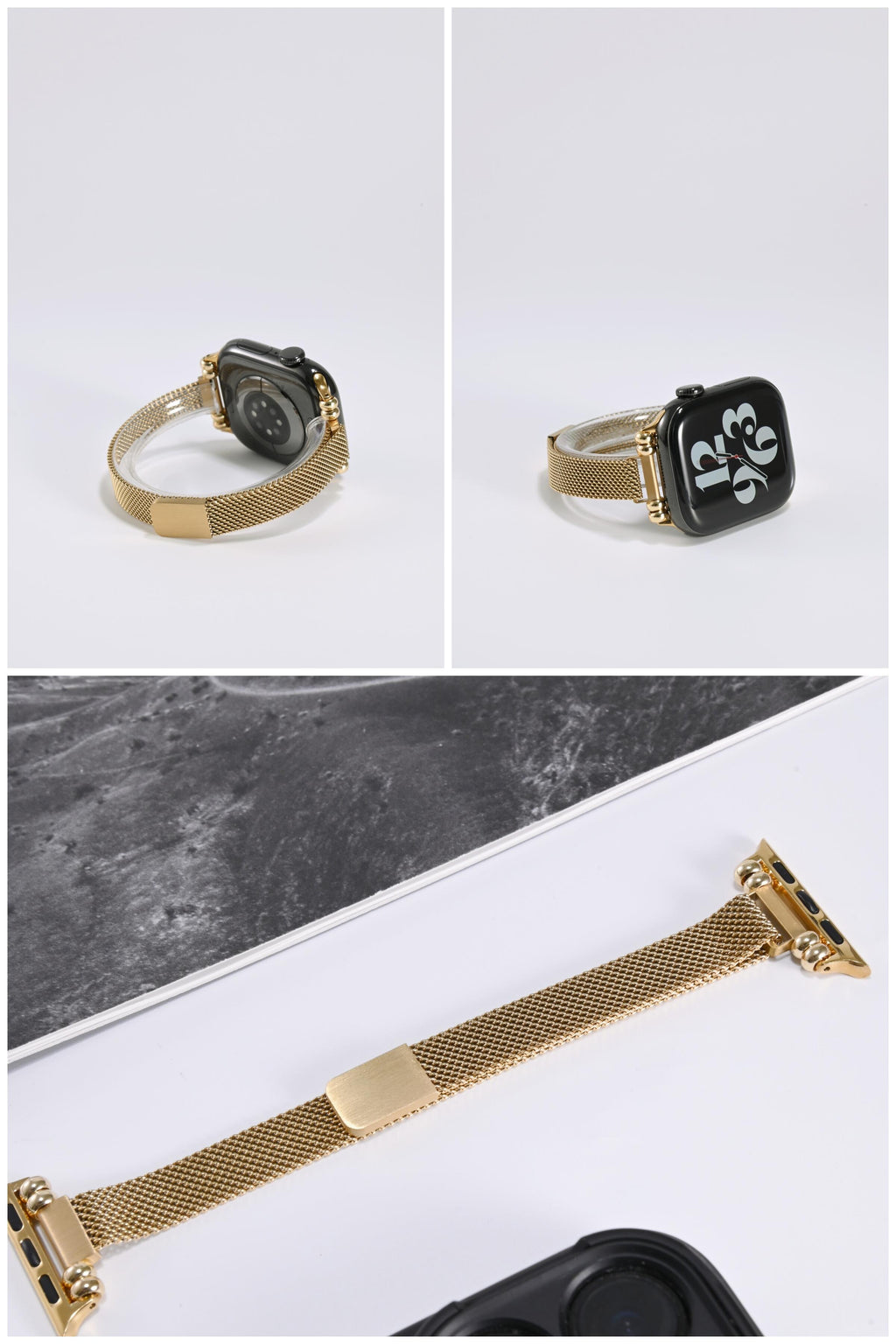 Sparkling Bead-Ring Milanese iWatch Band for Apple Watch SE and Series 6/7/8/9/10, detail view 5