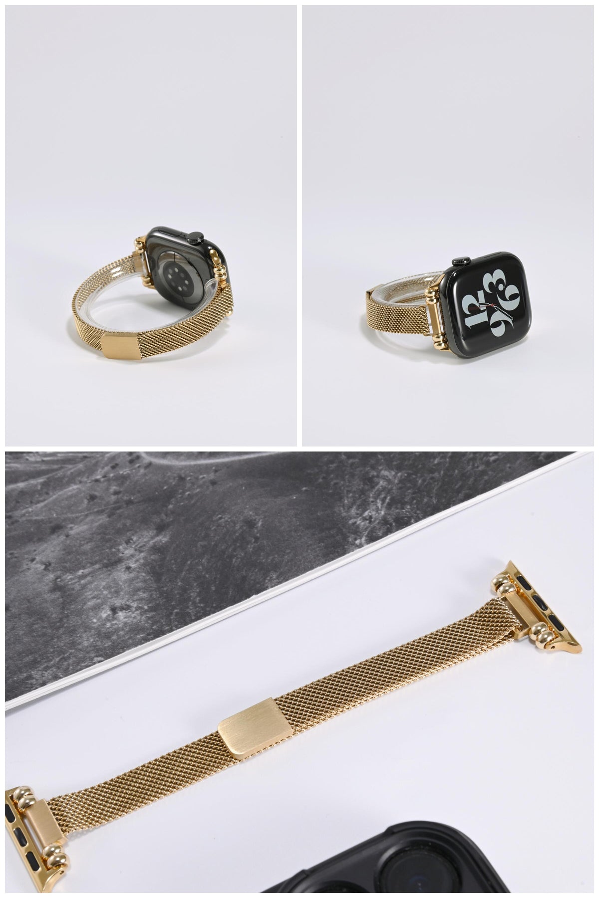 Sparkling Bead-Ring Milanese iWatch Band for Apple Watch SE and Series 6/7/8/9/10, detail view 5