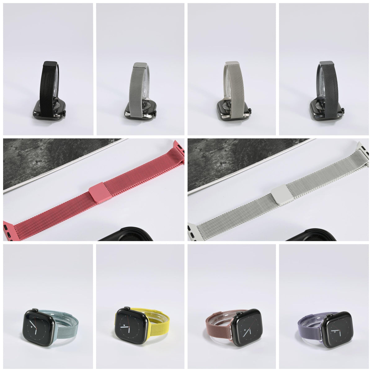 Slim-Waist Milanese iWatch Band for Apple Watch SE, Series 6/7/8/9/10 and Ultra, detail view 1