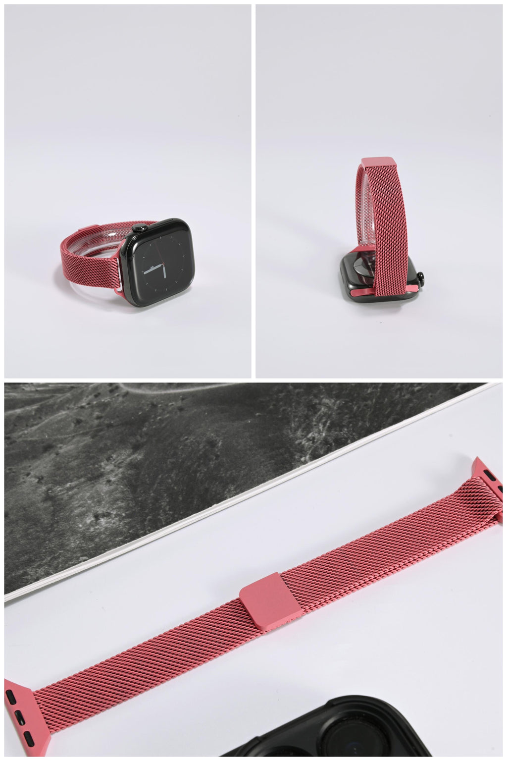 Slim-Waist Milanese iWatch Band for Apple Watch SE, Series 6/7/8/9/10 and Ultra, detail view 2