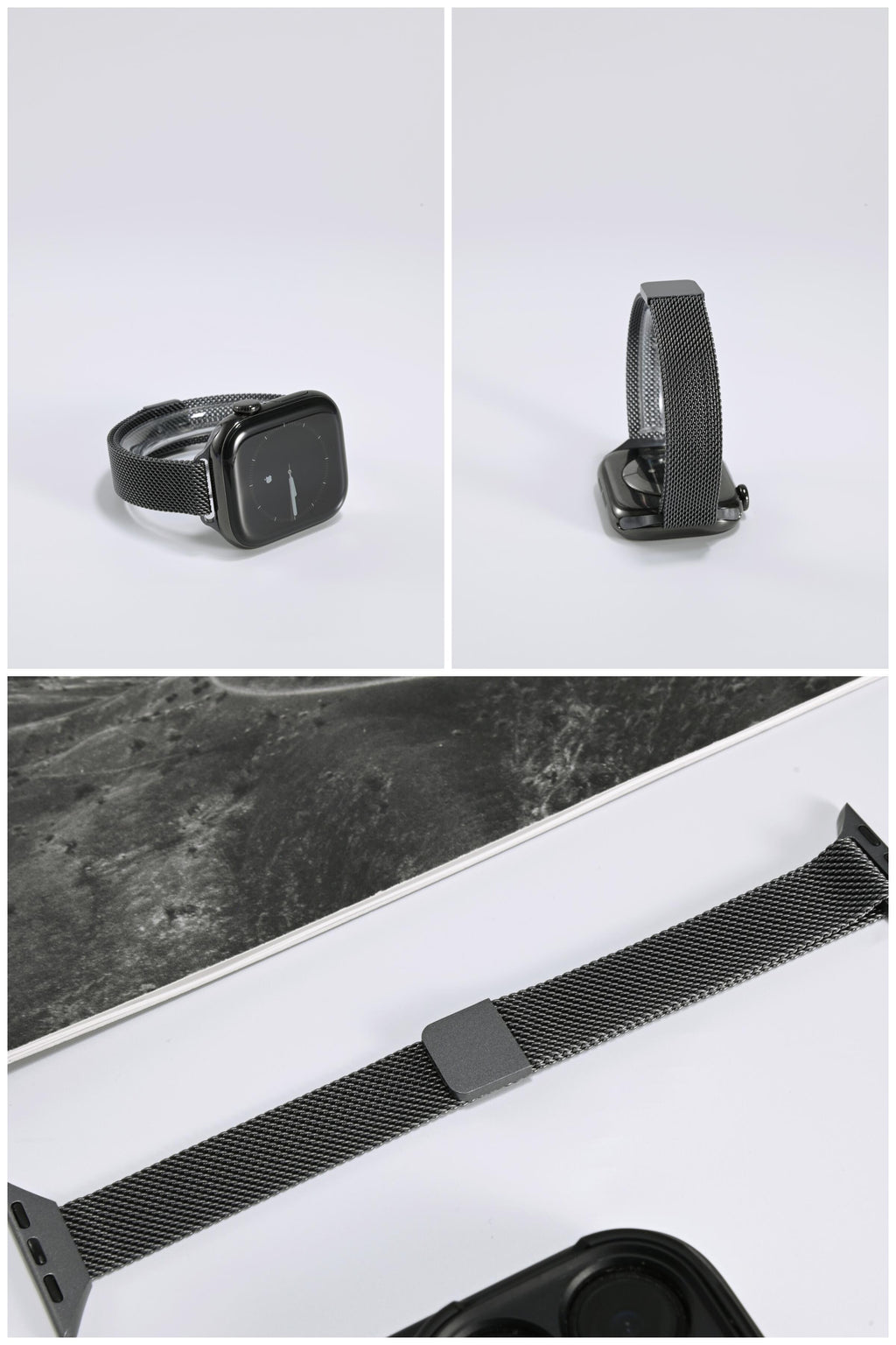 Slim-Waist Milanese iWatch Band for Apple Watch SE, Series 6/7/8/9/10 and Ultra, detail view 3