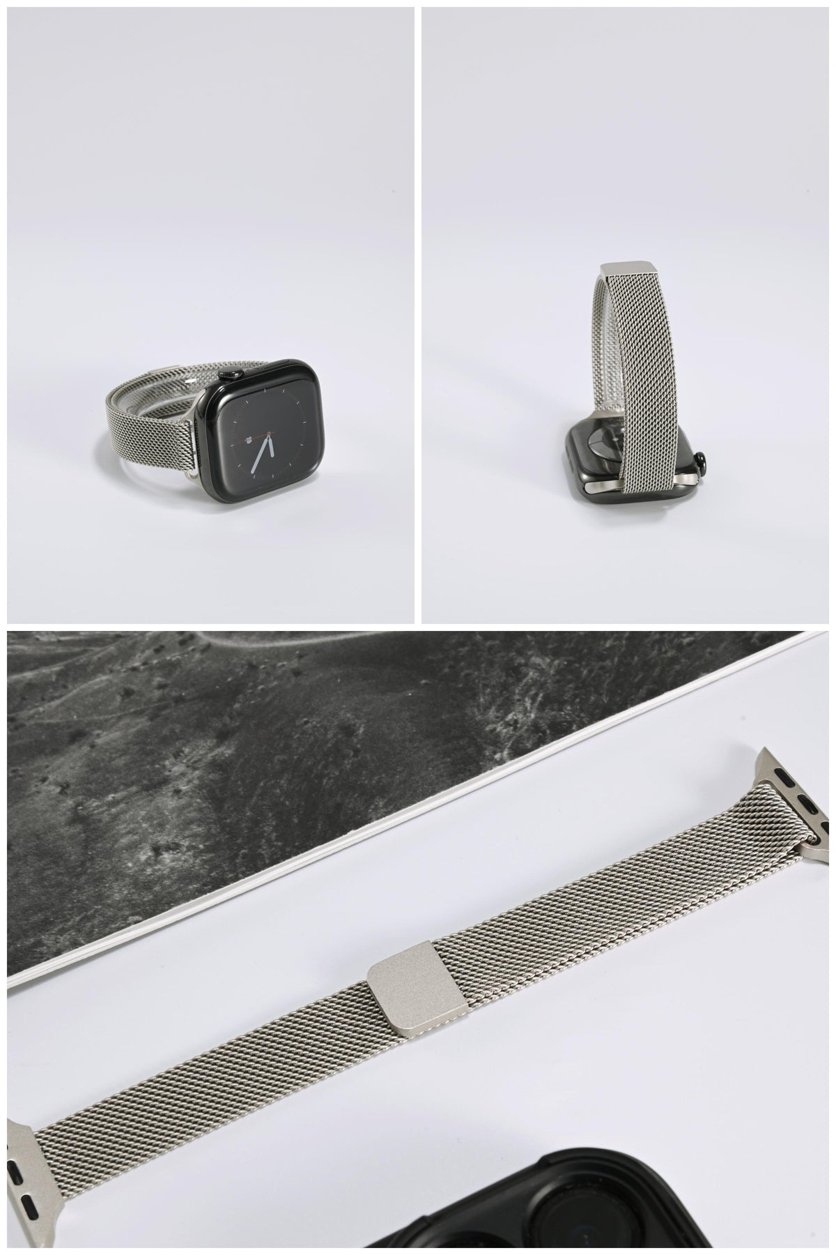Slim-Waist Milanese iWatch Band for Apple Watch SE, Series 6/7/8/9/10 and Ultra, detail view 4