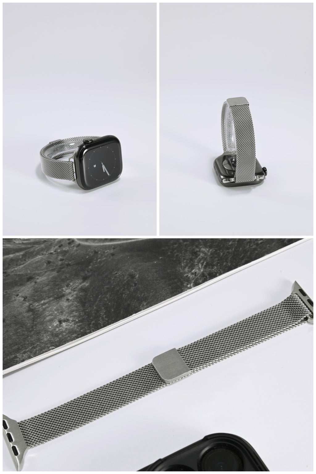 Slim-Waist Milanese iWatch Band for Apple Watch SE, Series 6/7/8/9/10 and Ultra, detail view 8