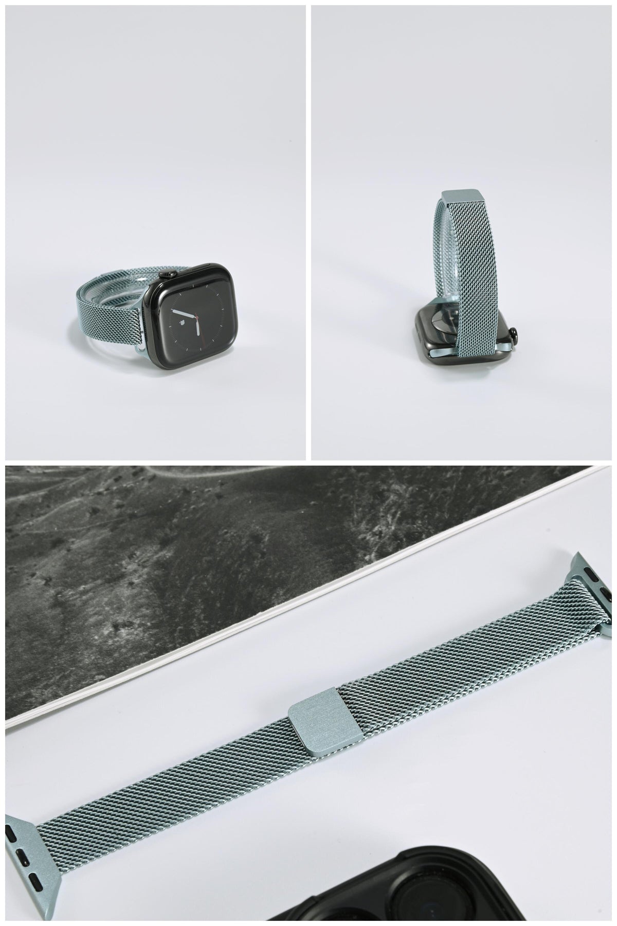 Slim-Waist Milanese iWatch Band for Apple Watch SE, Series 6/7/8/9/10 and Ultra, detail view 9