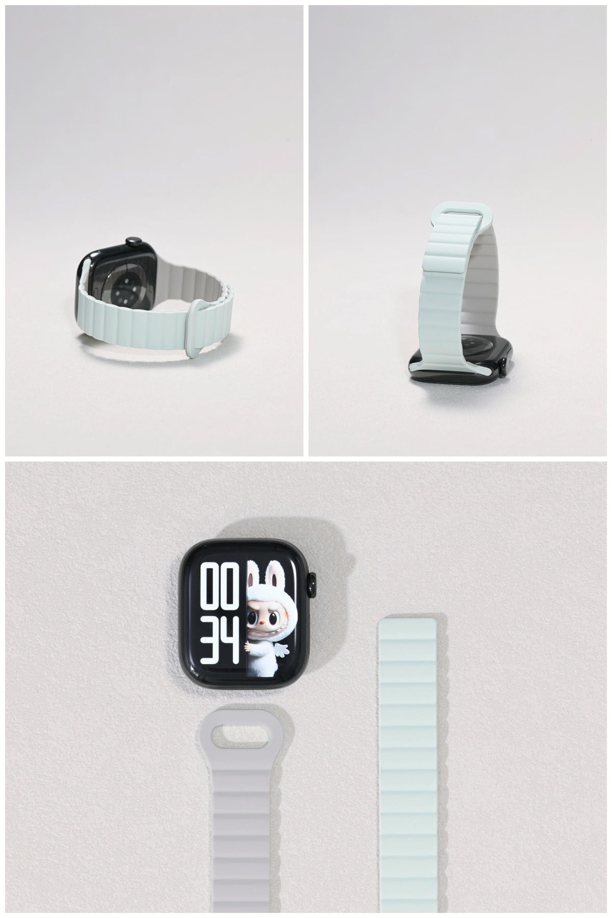 Second-Generation Slim-Waist Chain Silicone iWatch Band for Apple Watch SE and Series 7/8/9/10, detail view 2