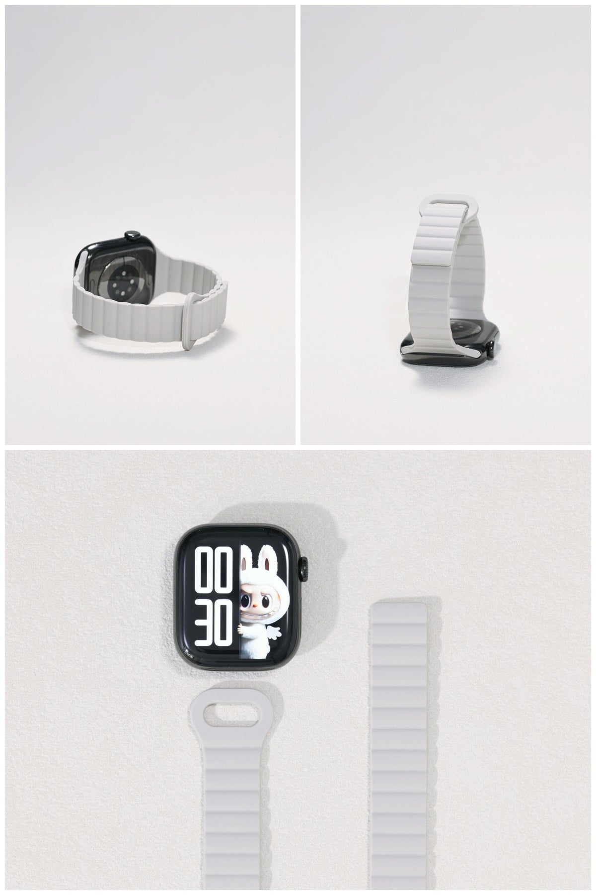 Second-Generation Slim-Waist Chain Silicone iWatch Band for Apple Watch SE and Series 7/8/9/10, detail view 4