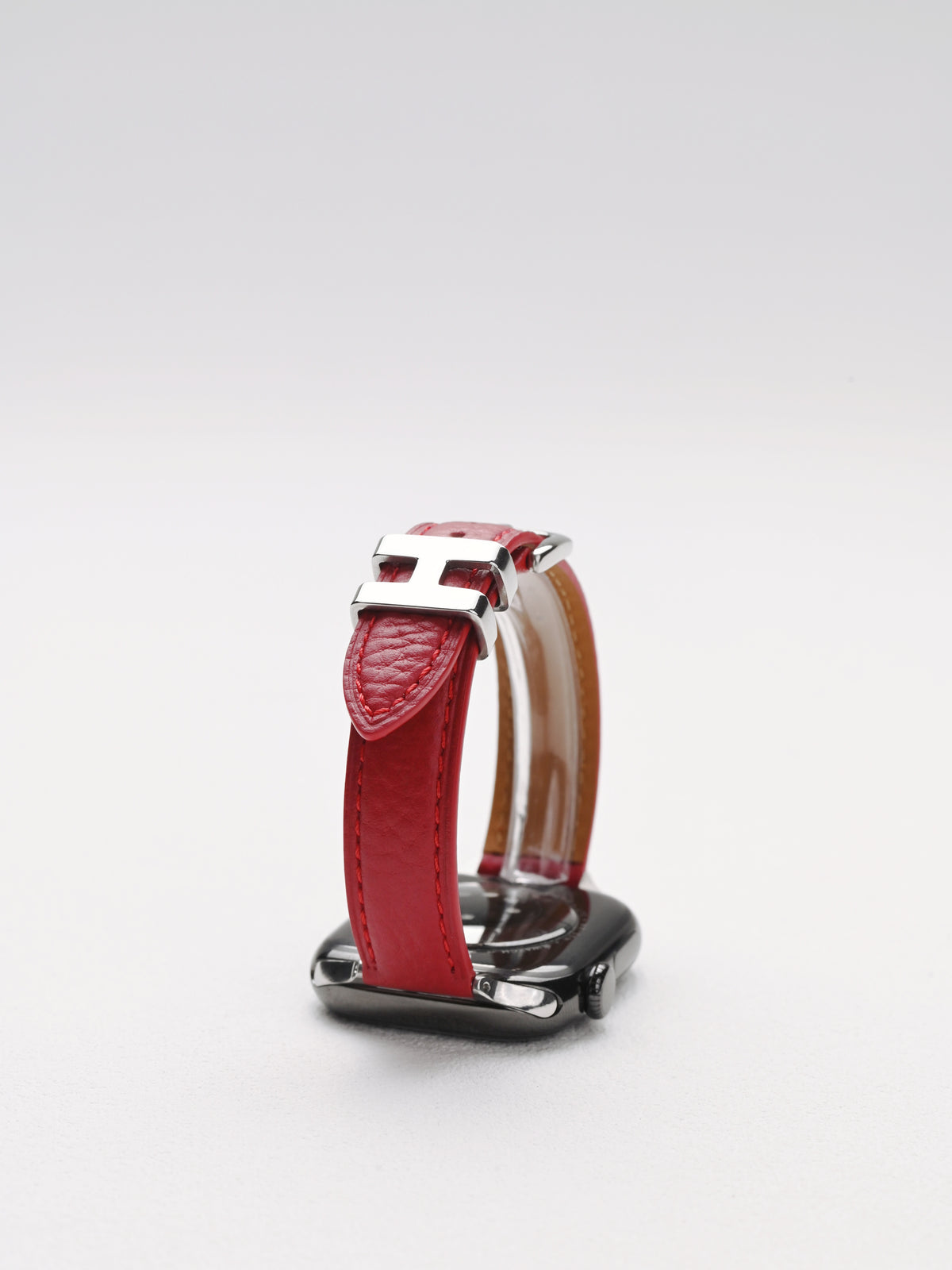 H-Clasp Genuine Leather Band for Apple Watch and iWatch Series 11/10 and Ultra, main view 1