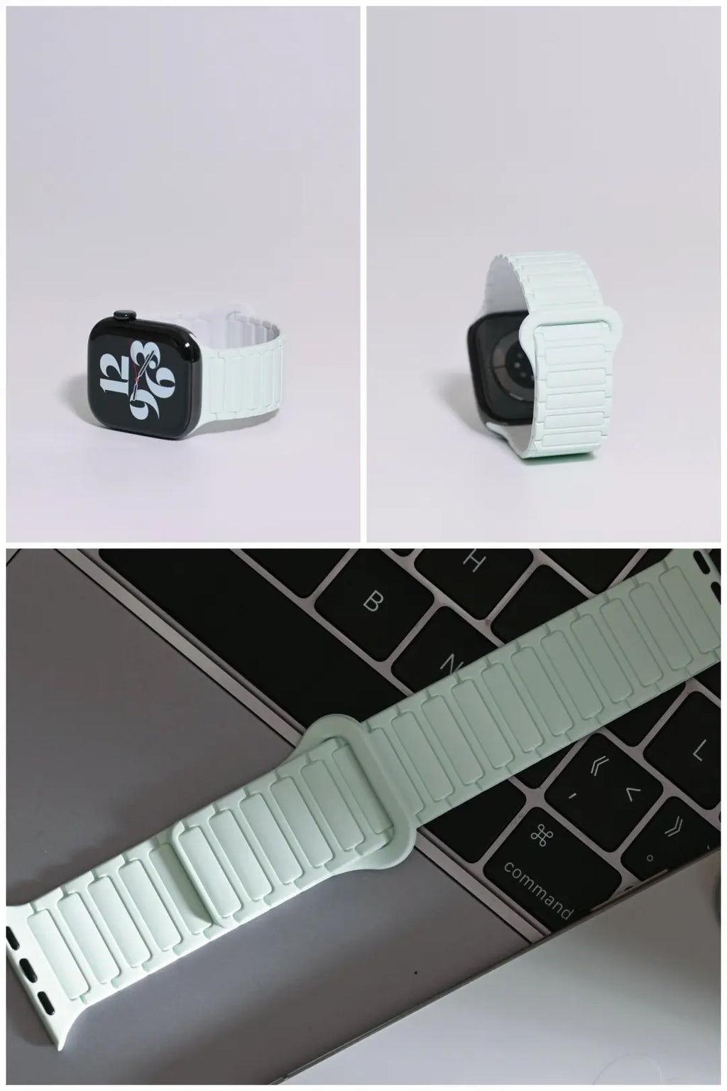 Second-Generation Triple-Stud Magnetic Silicone Band for Apple Watch SE, Series 7–10 and Ultra, detail 4