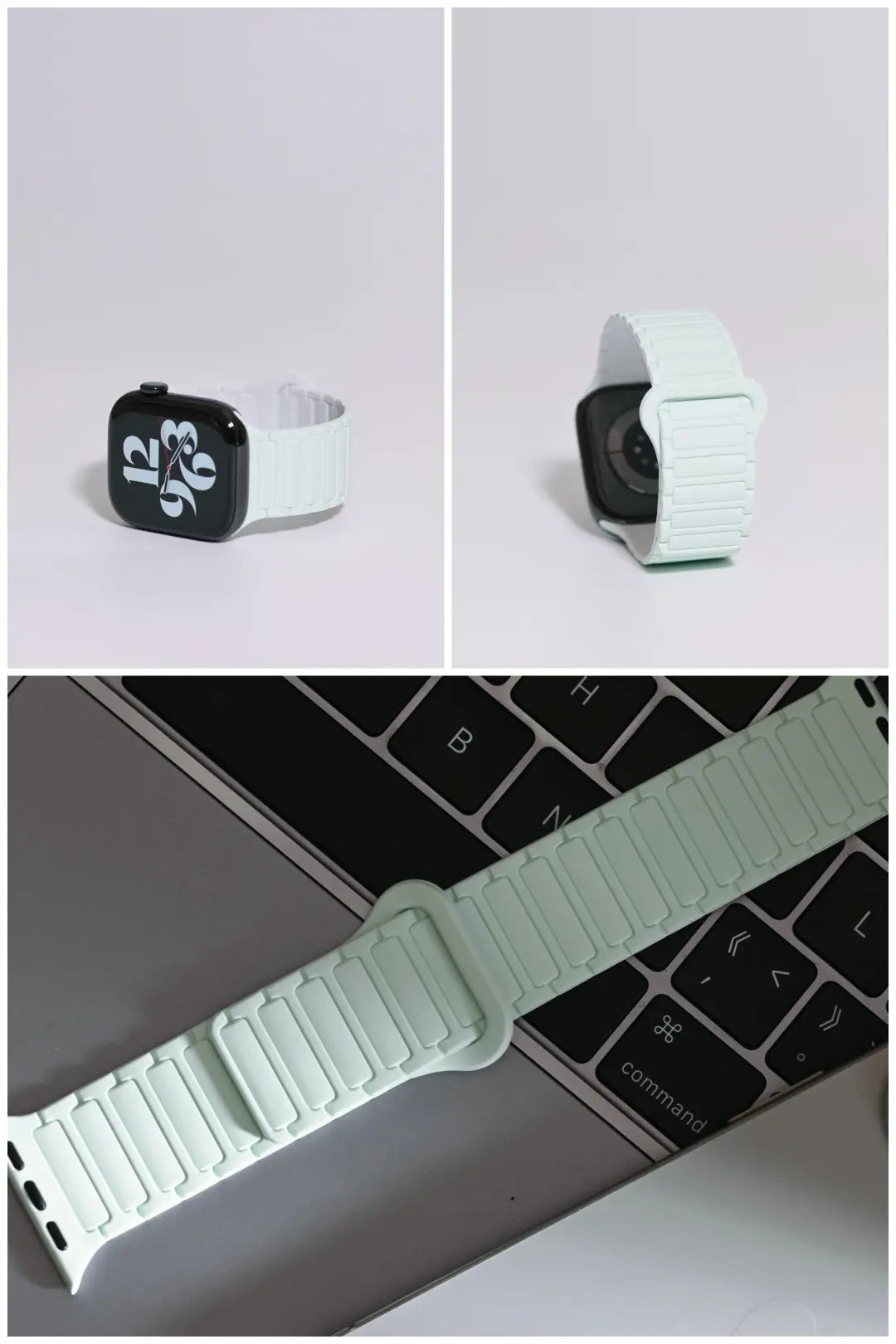 Second-Generation Triple-Stud Magnetic Silicone Band for Apple Watch SE, Series 7–10 and Ultra, detail 4