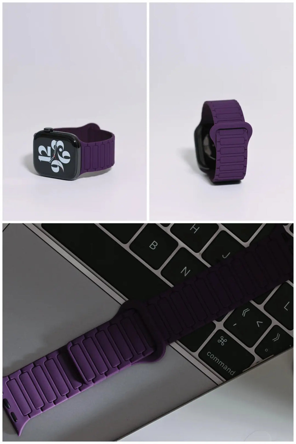 Second-Generation Triple-Stud Magnetic Silicone Band for Apple Watch SE, Series 7–10 and Ultra, detail 6