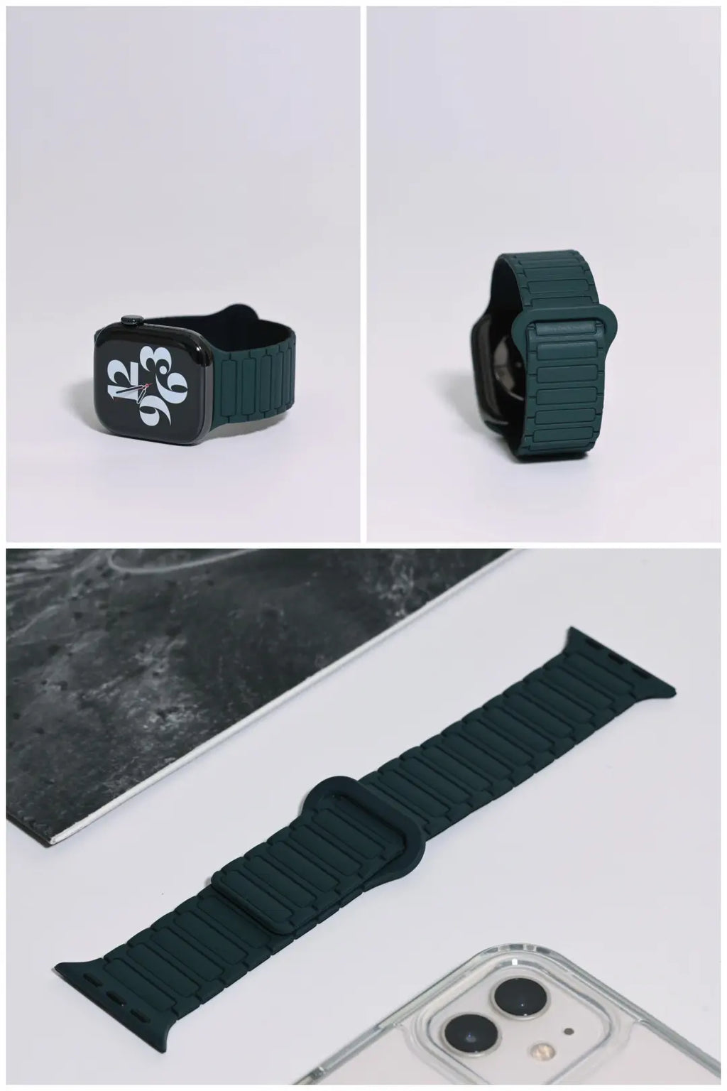 Second-Generation Triple-Stud Magnetic Silicone Band for Apple Watch SE, Series 7–10 and Ultra, detail 8