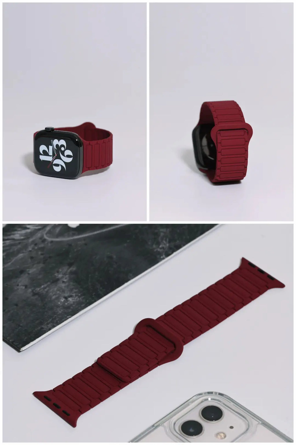 Second-Generation Triple-Stud Magnetic Silicone Band for Apple Watch SE, Series 7–10 and Ultra, detail 9
