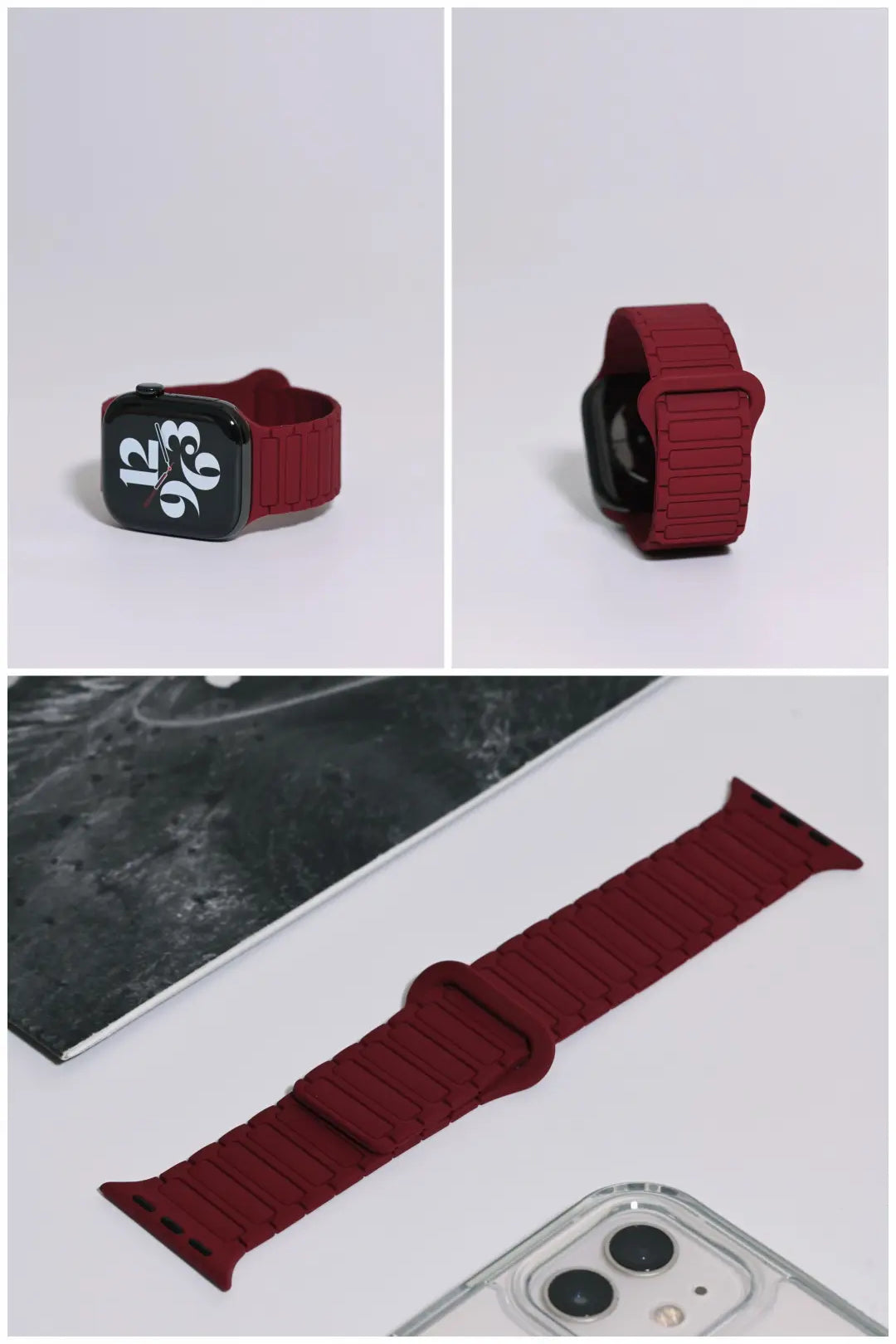 Second-Generation Triple-Stud Magnetic Silicone Band for Apple Watch SE, Series 7–10 and Ultra, detail 9