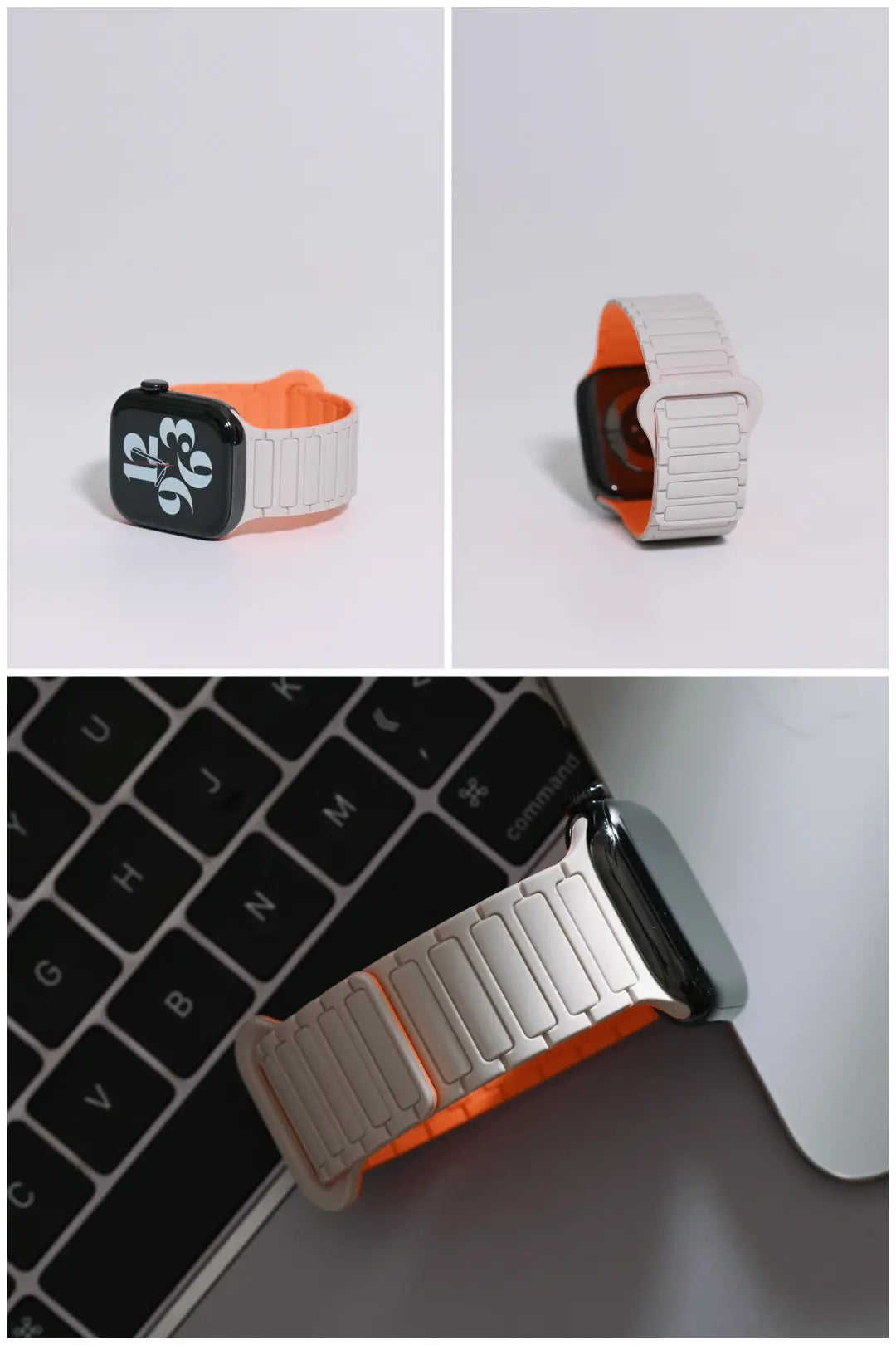 Second-Generation Triple-Stud Magnetic Silicone Band for Apple Watch SE, Series 7–10 and Ultra, detail 11