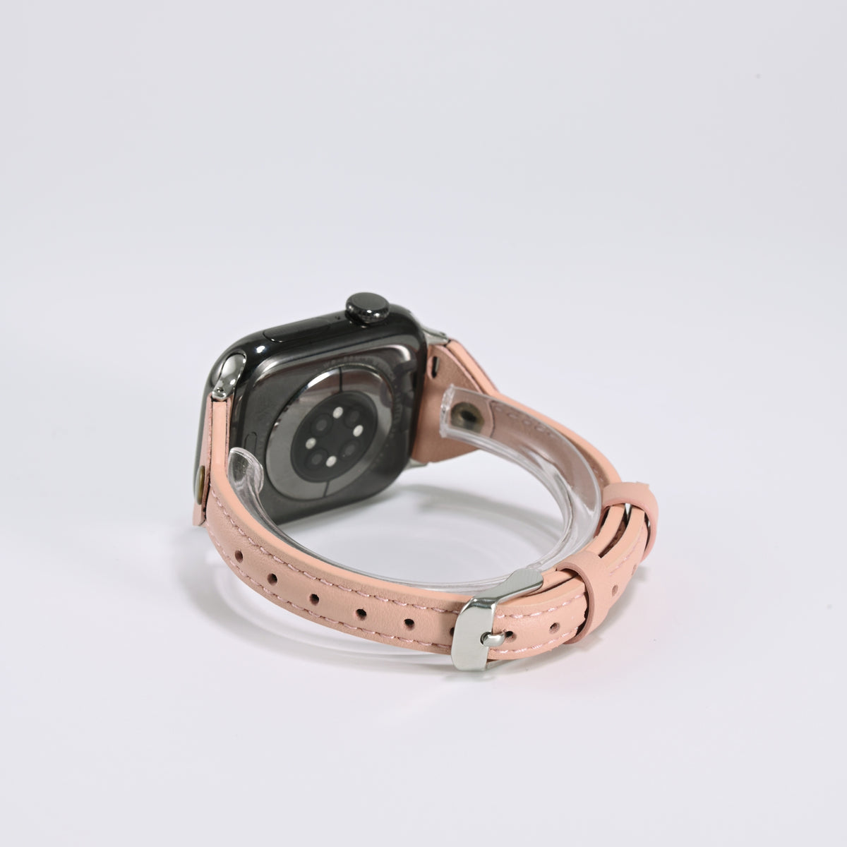 T-Stud Slim-Waist Genuine Leather iWatch Band for Apple Watch SE and Series 6/7/8/9/10, sku view 3