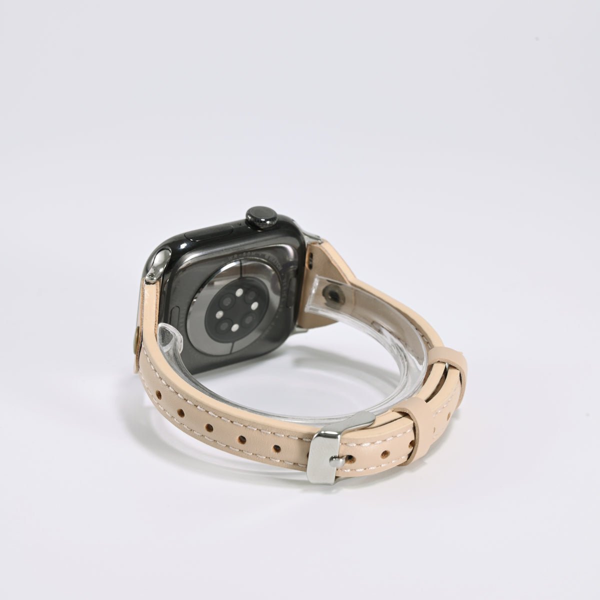 T-Stud Slim-Waist Genuine Leather iWatch Band for Apple Watch SE and Series 6/7/8/9/10, sku view 4