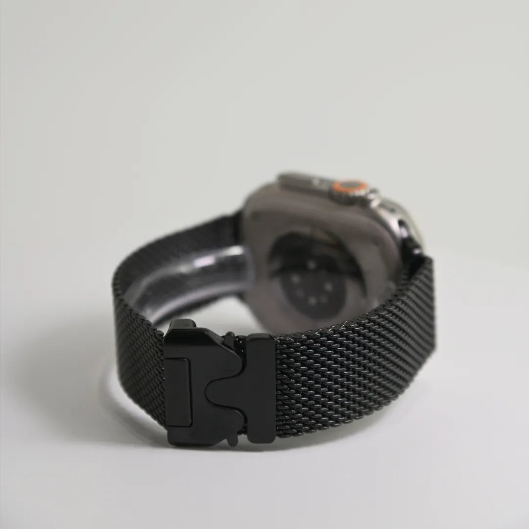 Black stainless steel Milanese watch band