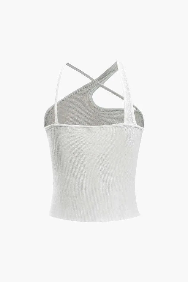 Asymmetric Rib Knit Tank Top