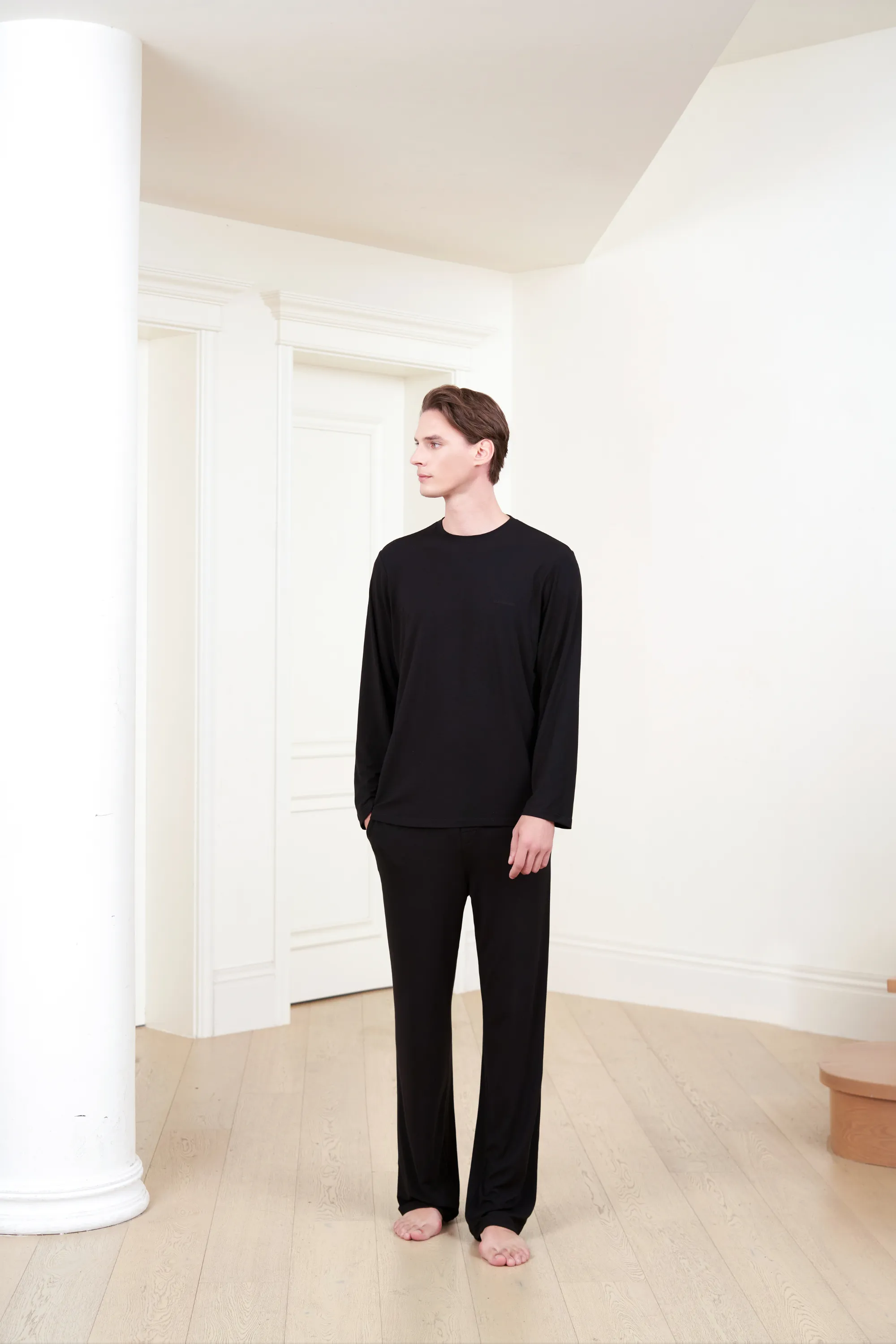 Basic Long Black Pyjama Trousers