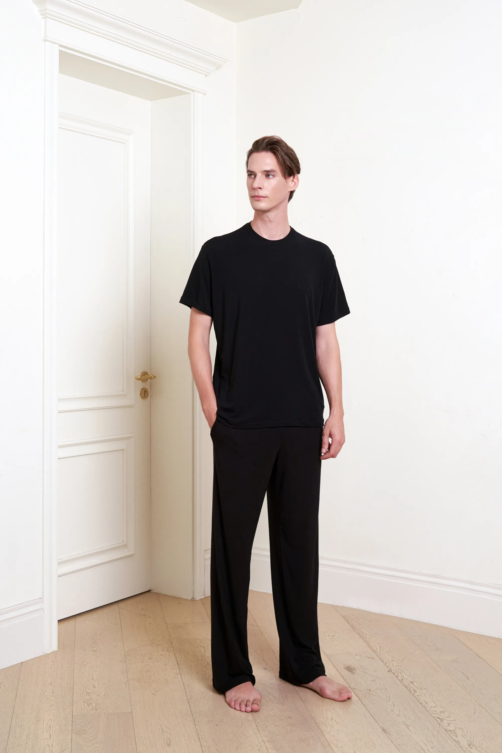 Basic Long Black Pyjama Trousers