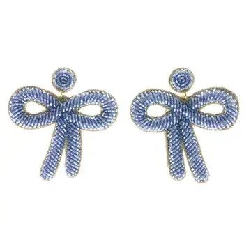 Beaded Bow Earrings