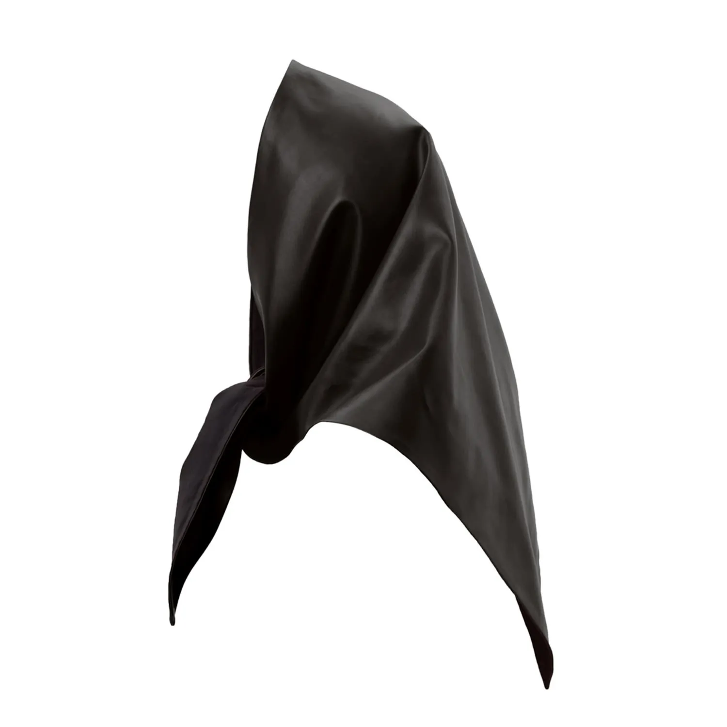 Black Faux Leather Shawl Scarf