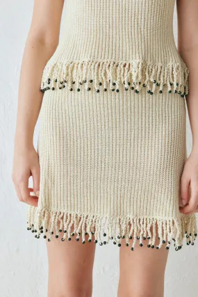 Coco Knit Mini Skirt Natural