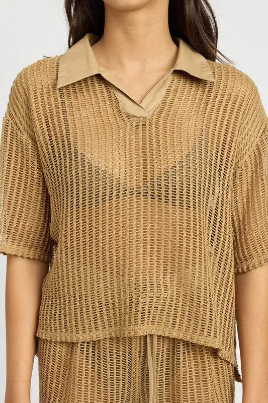 Collared Lounge Shirt