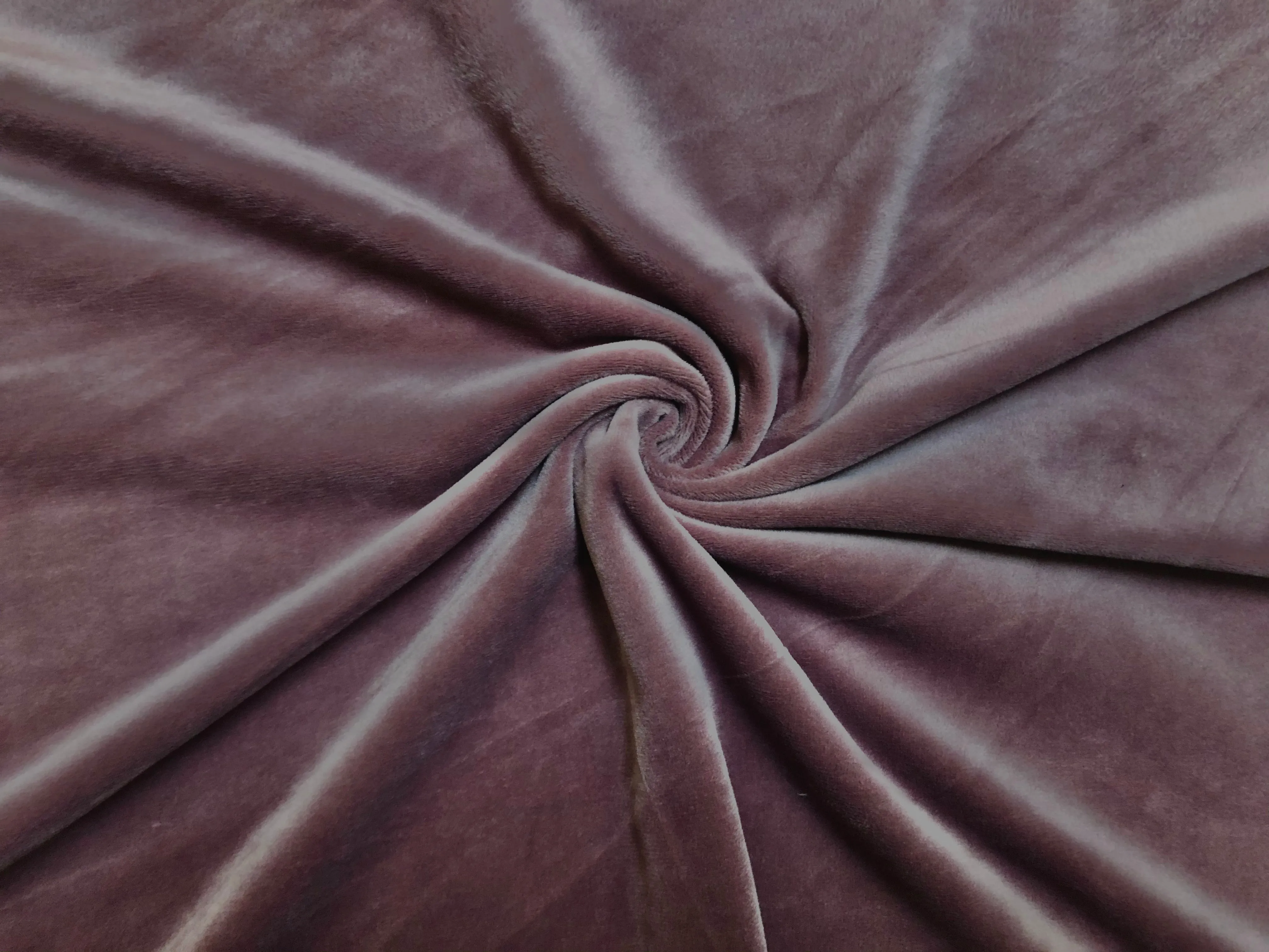 Dark Mauve Panne Velvet Fabric