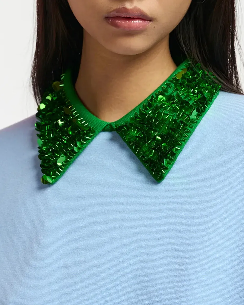 Feeling Blue Filano Embellished Collar Top