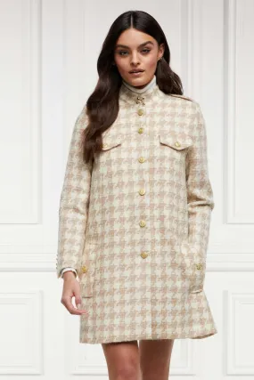 Highbury Cape Coat (Camel Houndstooth)