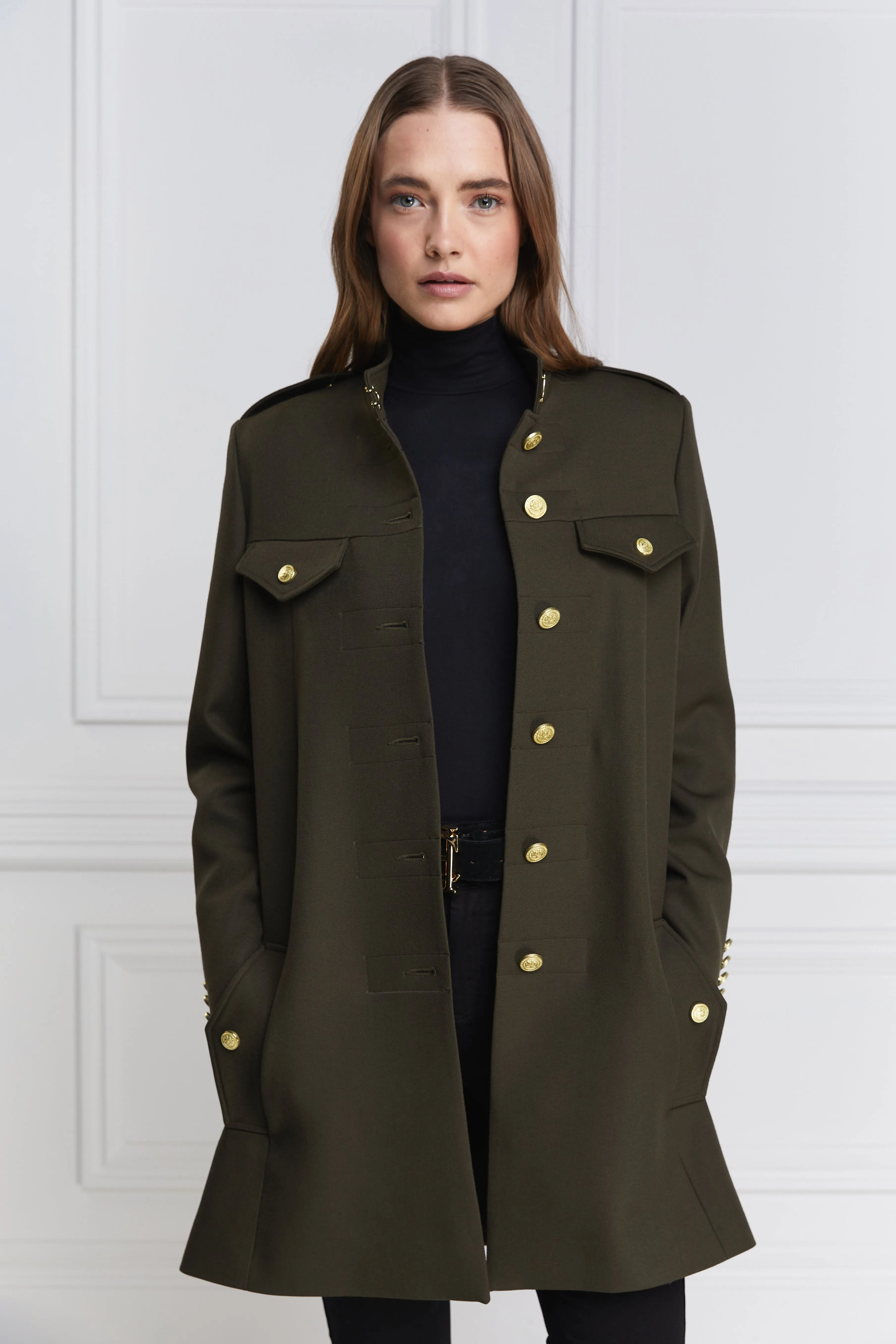 Highbury Cape Coat (Khaki Barathea)