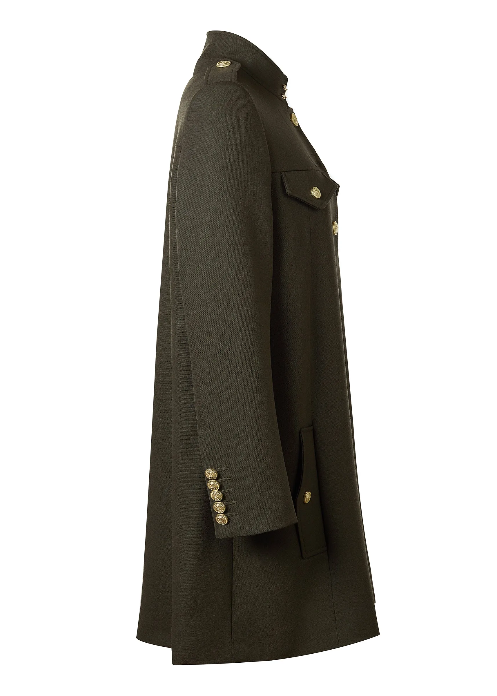 Highbury Cape Coat (Khaki Barathea)