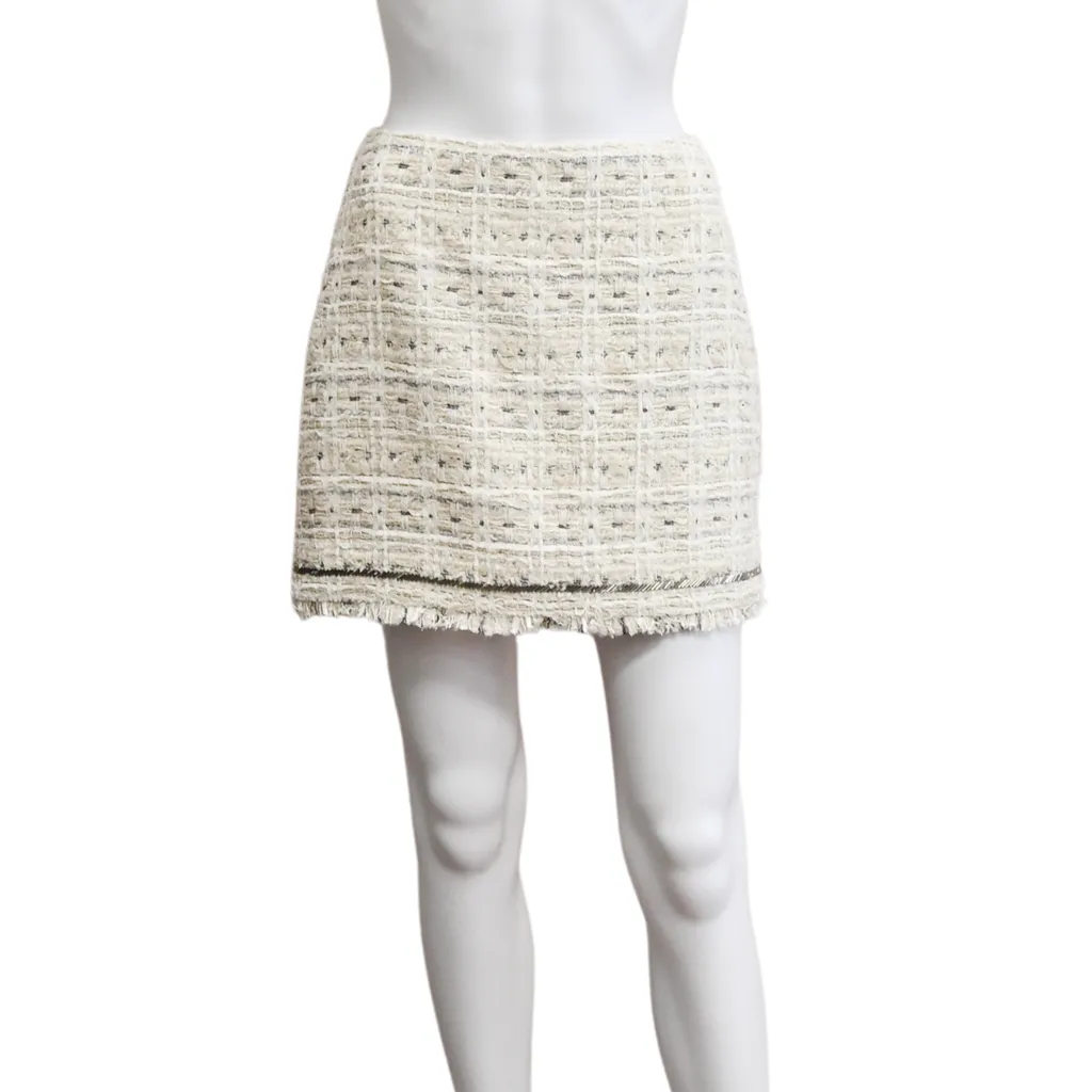 Ivory Metallic Beaded Doris Skirt