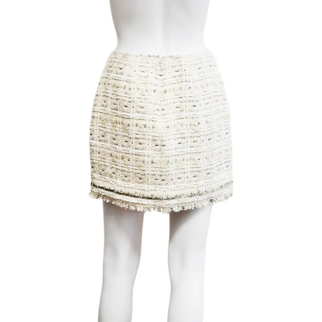 Ivory Metallic Beaded Doris Skirt