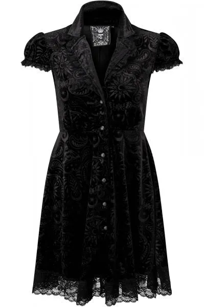 Marceline Velvet Dress - Black -