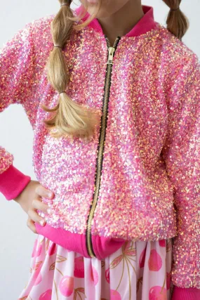 Mila & Rose Sequin Jacket - Hot Pink