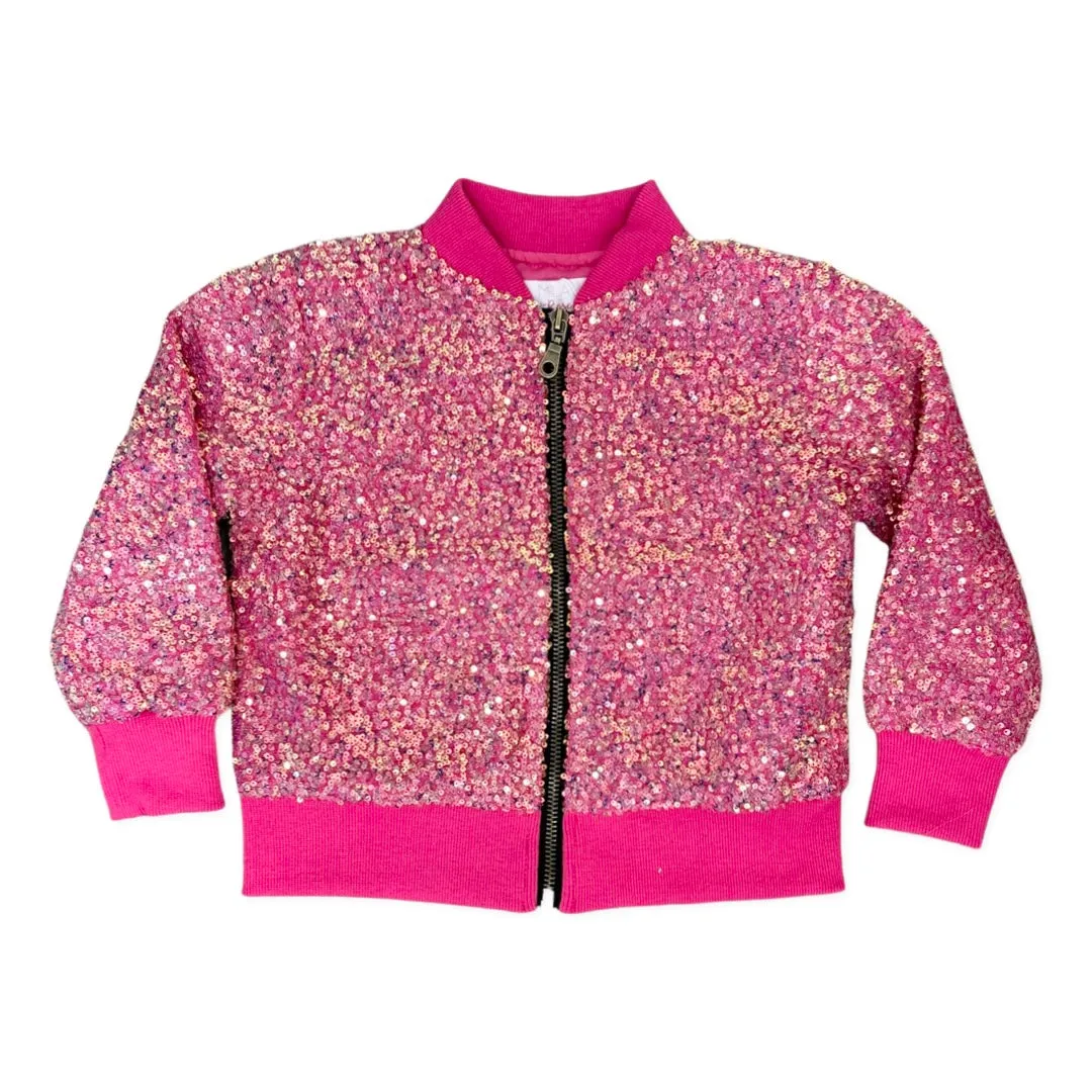 Mila & Rose Sequin Jacket - Hot Pink